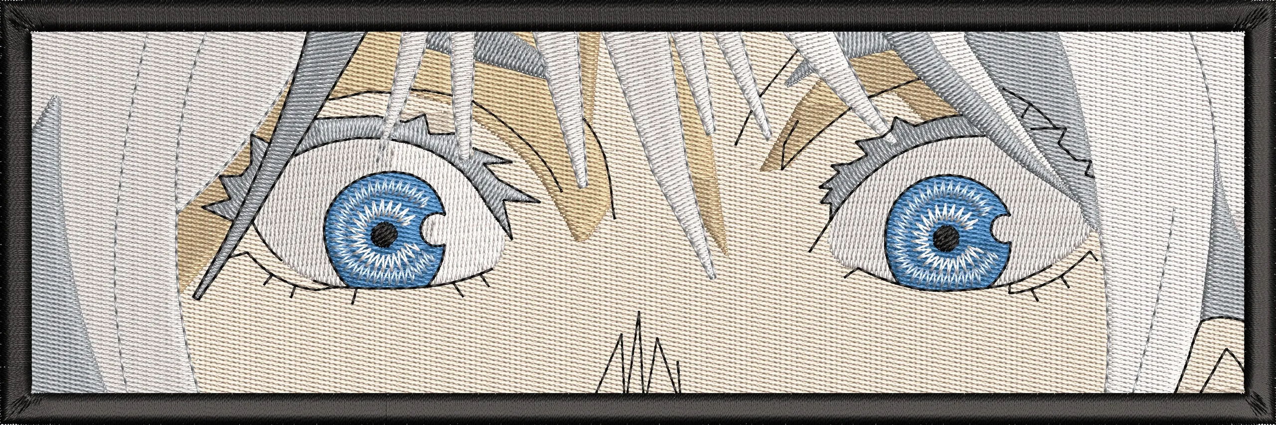  Intense Blue Anime Eyes Close Up  embroidery pattern preview