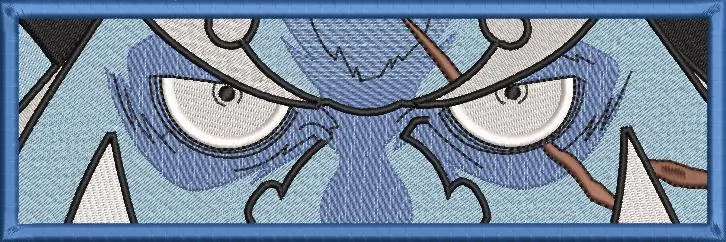  Intense Blue Monster Eyes Closeup  embroidery pattern preview