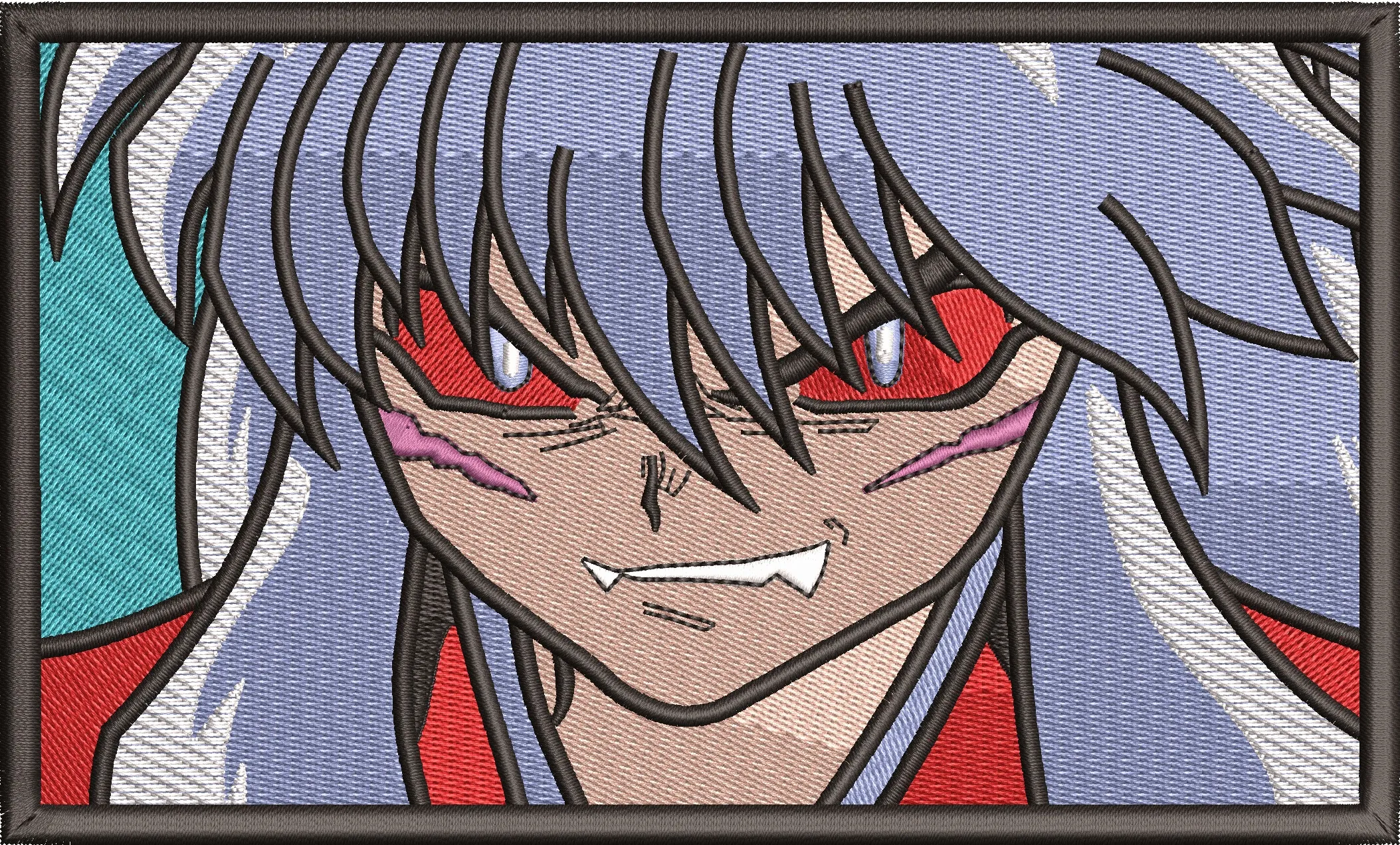  Inuyasha Angry Close Up Embroidery Style  embroidery pattern preview