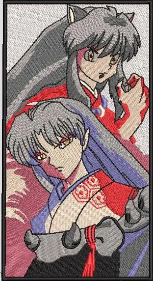  Inuyasha and Sesshomaru Brothers Portrait Embroidery  embroidery pattern preview
