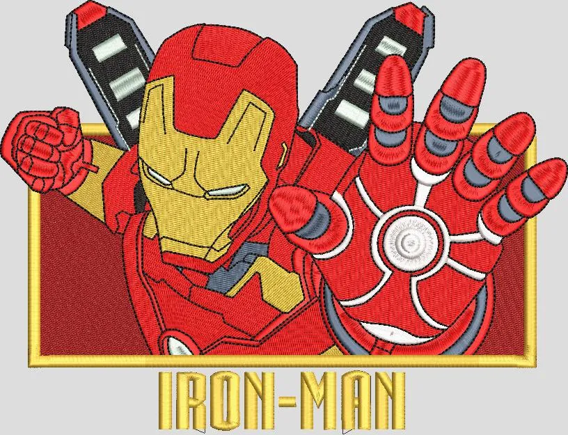  Iron Man Embroidery Patch Design  embroidery pattern preview