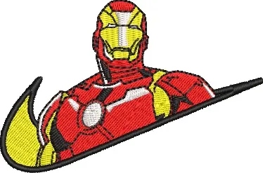  Iron Man Inside Nike Swoosh  embroidery pattern preview