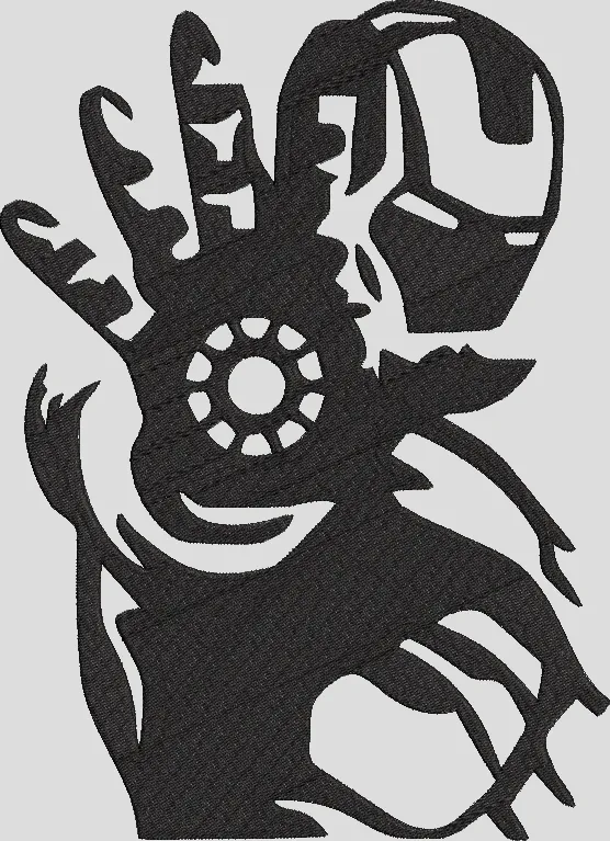  Iron Man Minimalist Silhouette  embroidery pattern preview