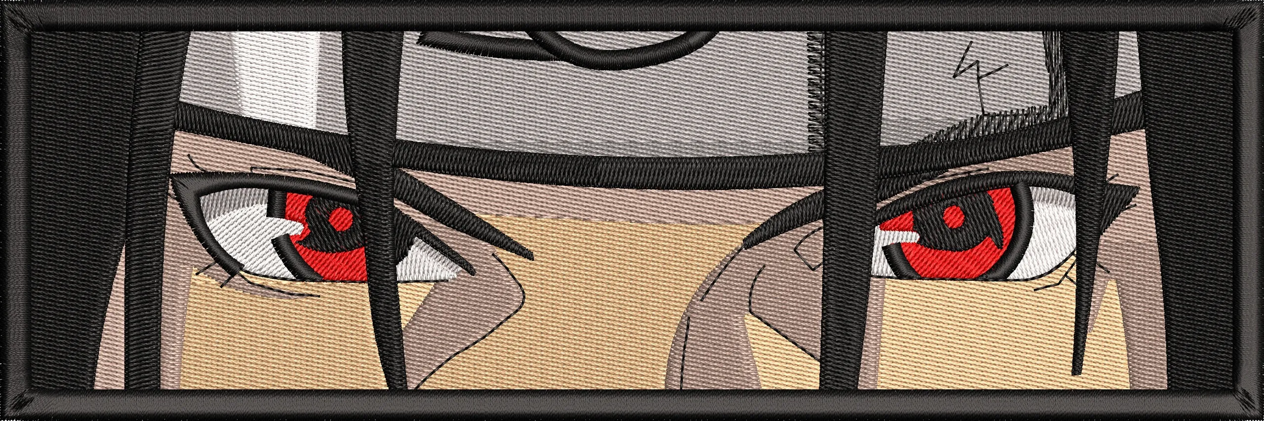  Itachi Uchiha Eyes Embroidered Patch  embroidery pattern preview
