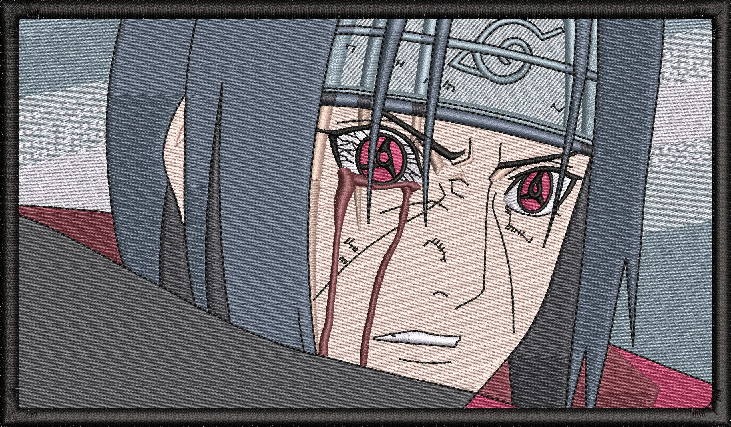  Itachi Uchiha Sharingan Crying Blood  embroidery pattern preview