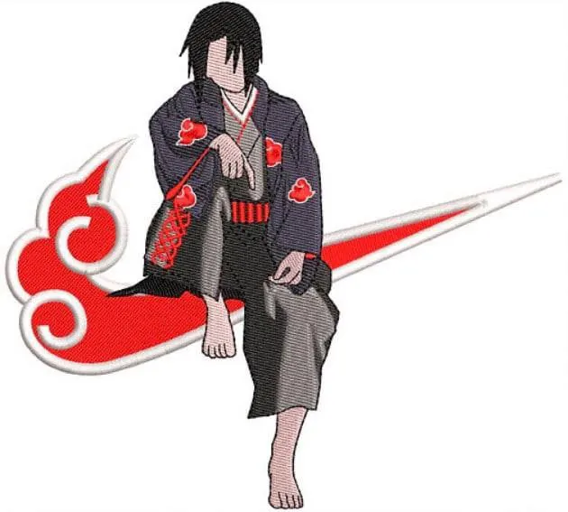  Itachi Uchiha on Nike Akatsuki Logo  embroidery pattern preview