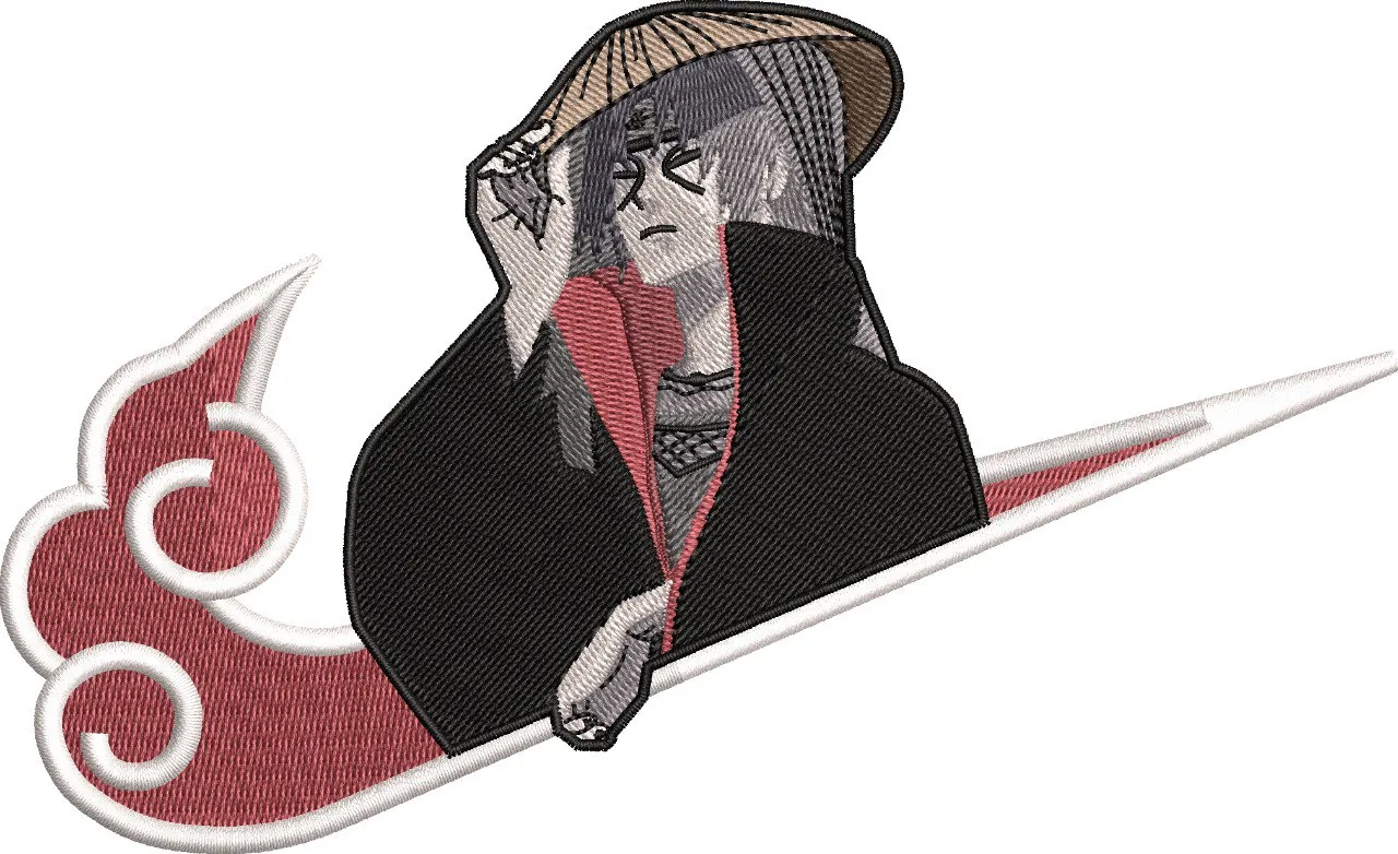  Itachi Uchiha with Akatsuki Cloud Embroidery  embroidery pattern preview