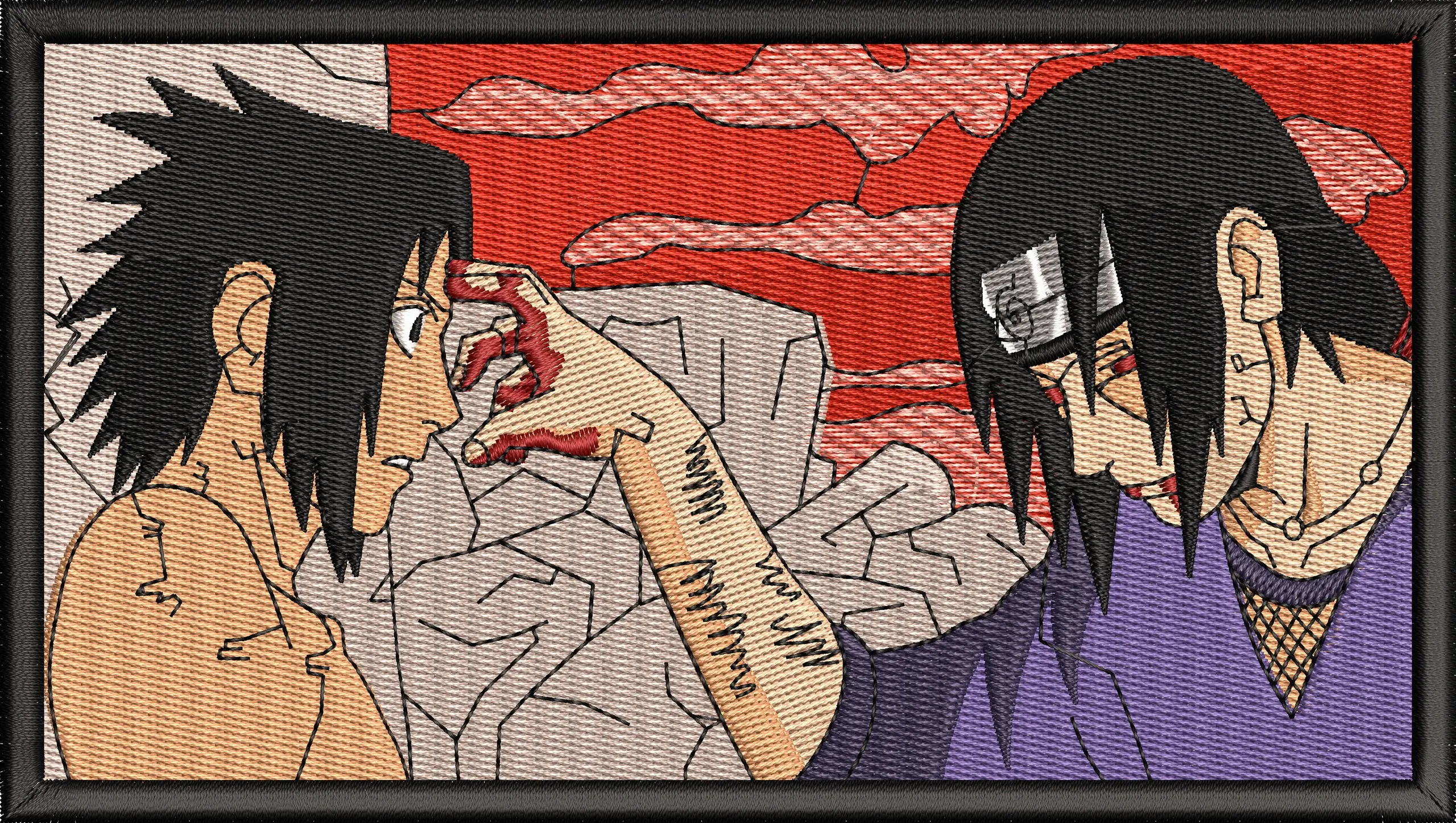  Itachi and Sasuke Uchiha Final Moment  embroidery pattern preview