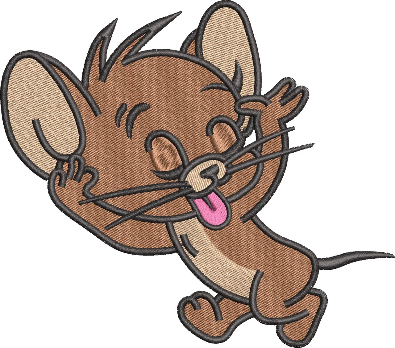  Jerry Laughing Embroidery Patch Style  embroidery pattern preview