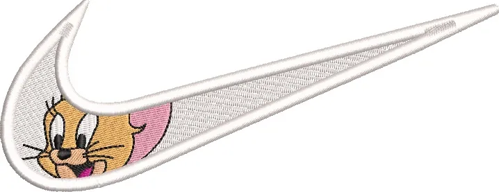  Jerry in Nike Swoosh Logo  embroidery pattern preview