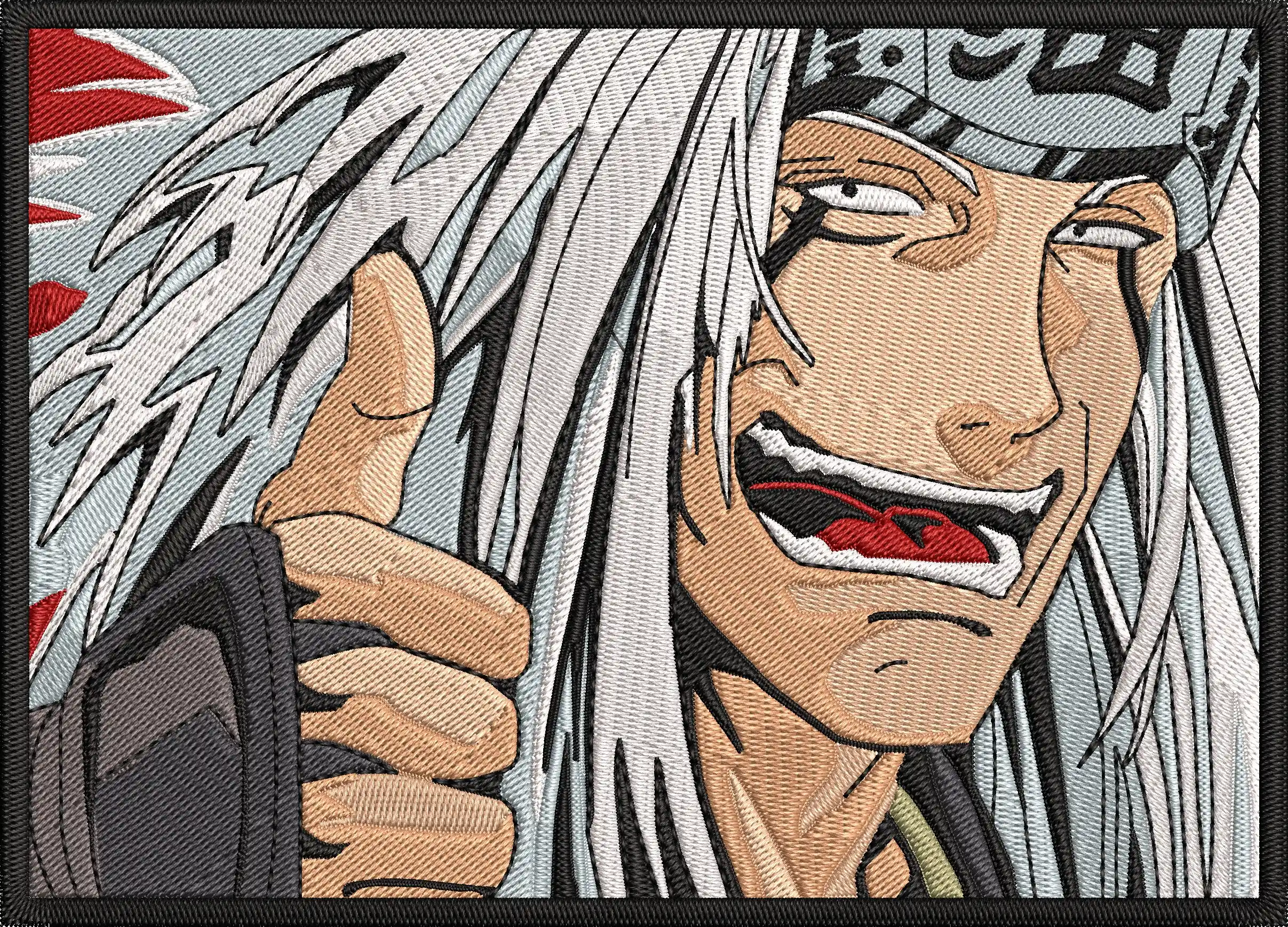  Jiraiya Embroidered Thumbs Up Patch  embroidery pattern preview