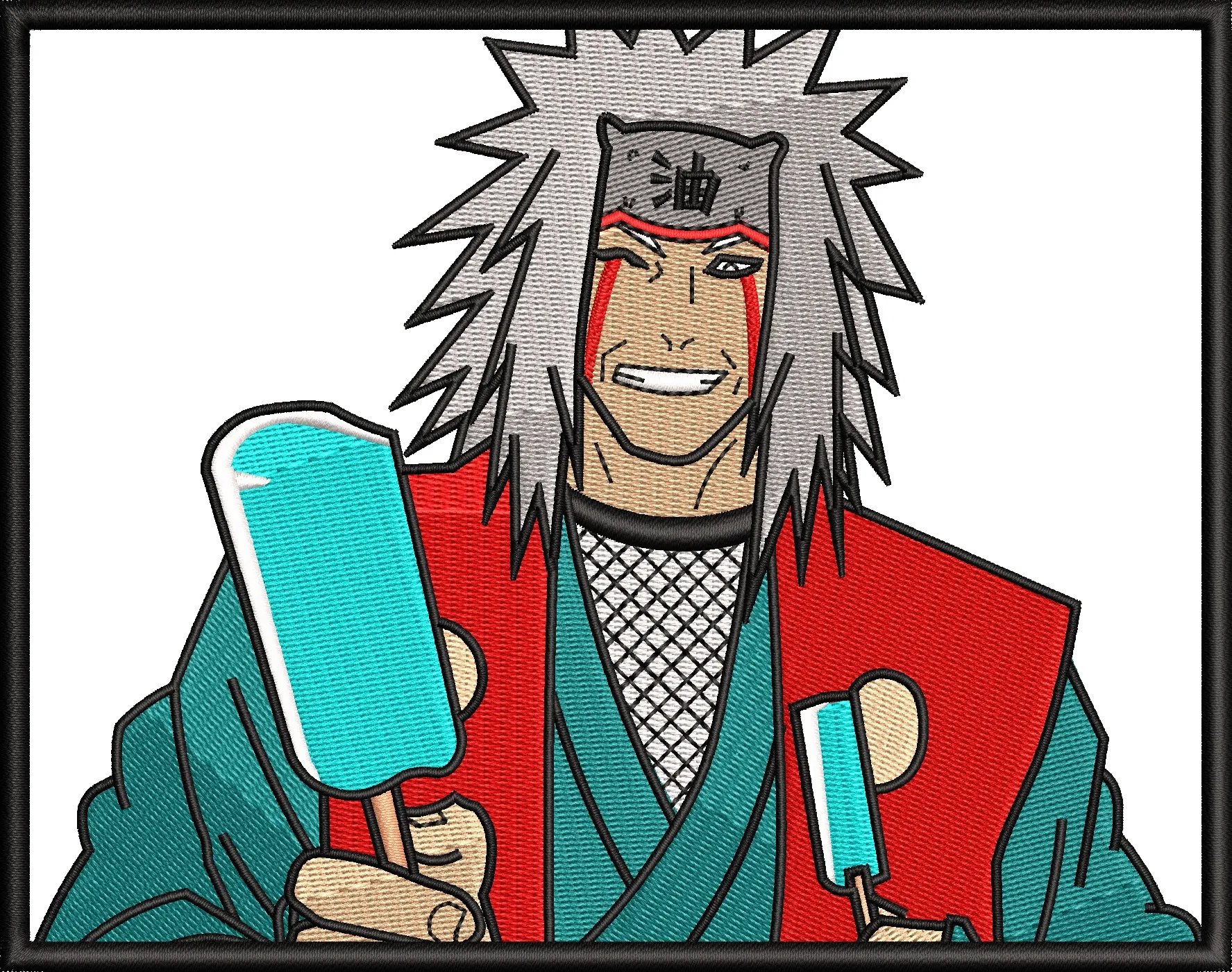  Jiraiya Holding Blue Popsicles Embroidery  embroidery pattern preview