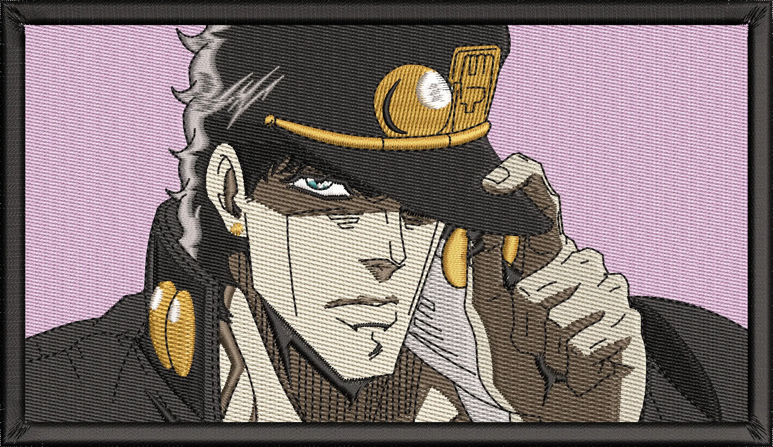  Jotaro Kujo Embroidered Patch Style  embroidery pattern preview