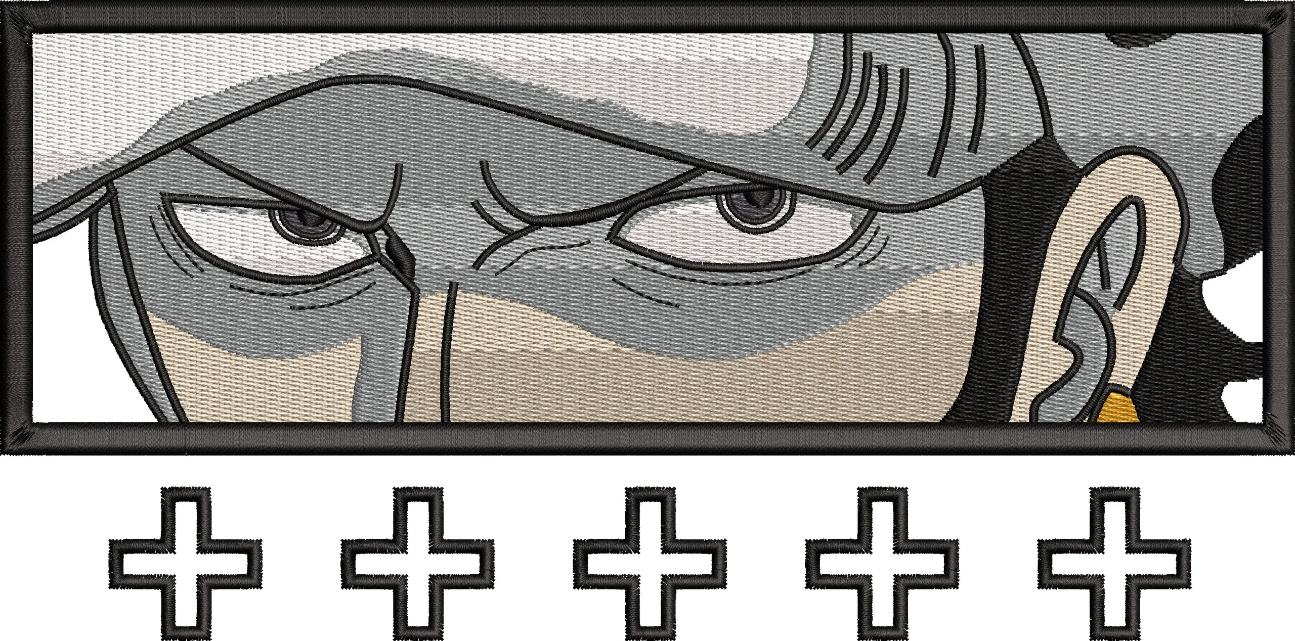  Jotaro Kujo Eyes and Cap Patch Style  embroidery pattern preview