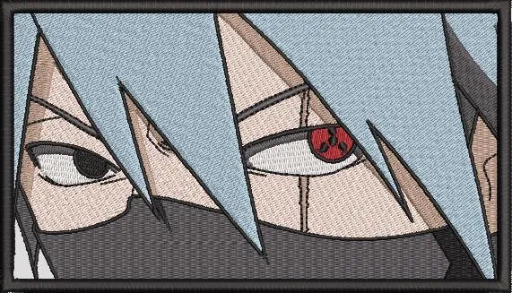  Kakashi Close Up Sharingan Eye  embroidery pattern preview