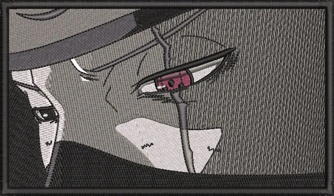  Kakashi Close Up Sharingan Eye Embroidery Patch  embroidery pattern preview