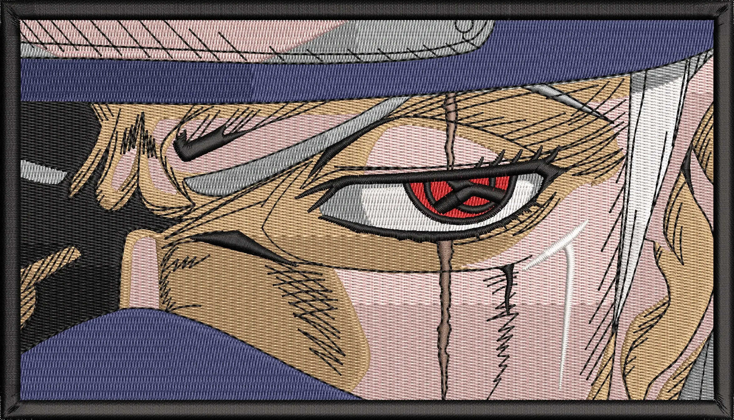  Kakashi Hatake Close Up Eye Embroidery  embroidery pattern preview