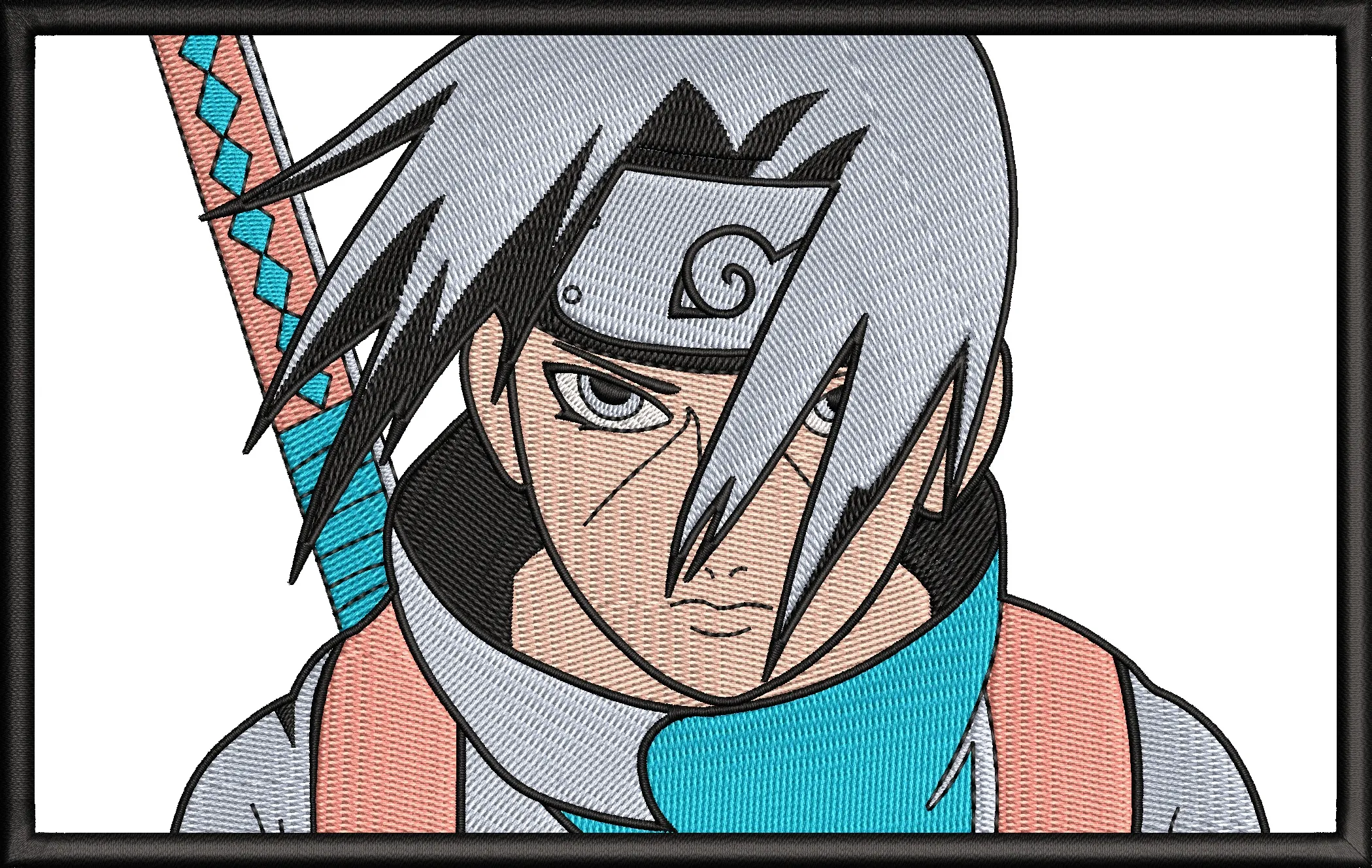  Kakashi Hatake Embroidery Portrait  embroidery pattern preview