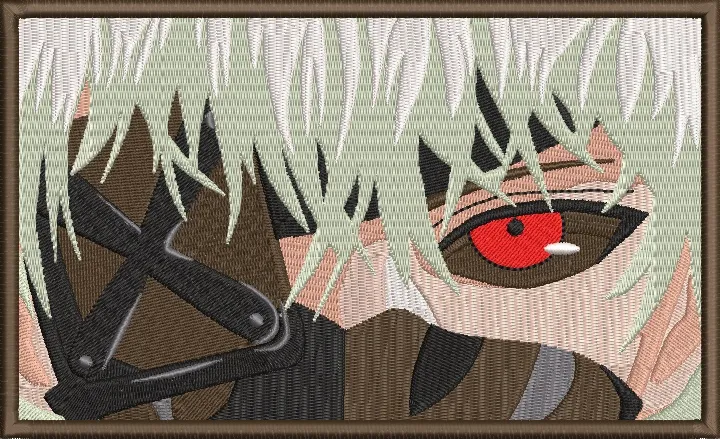  Kakashi Hatake Sharingan Eye Embroidery  embroidery pattern preview