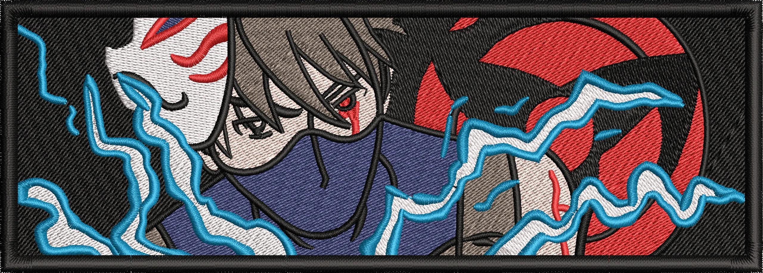  Kakashi Hatake with Lightning and Sharingan  embroidery pattern preview