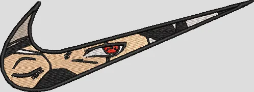  Kakashi Sharingan in Nike Swoosh  embroidery pattern preview