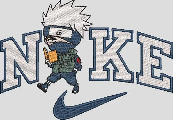  Kakashi with Nike Logo Embroidery  embroidery pattern preview