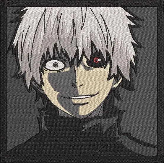  Kaneki Ken Embroidered Portrait Closeup  embroidery pattern preview