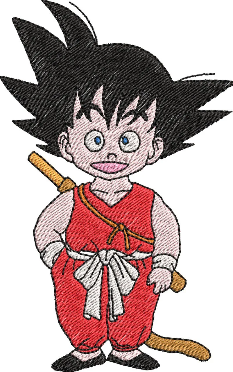  Kid Goku Embroidery Patch Style  embroidery pattern preview