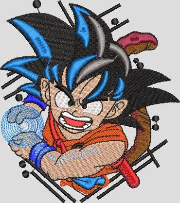  Kid Goku Energy Attack Embroidery  embroidery pattern preview