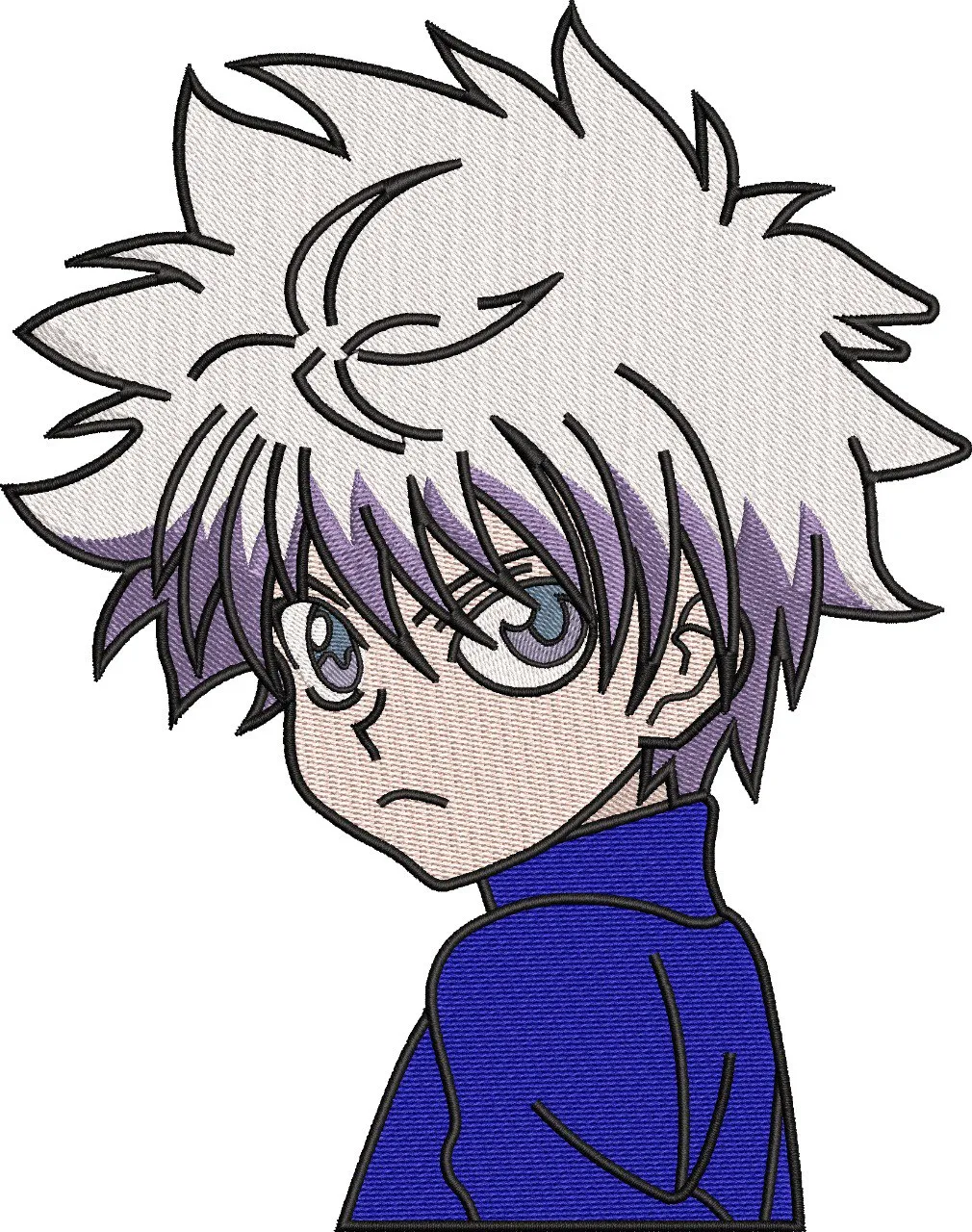  Killua Zoldyck Embroidery Style Portrait  embroidery pattern preview