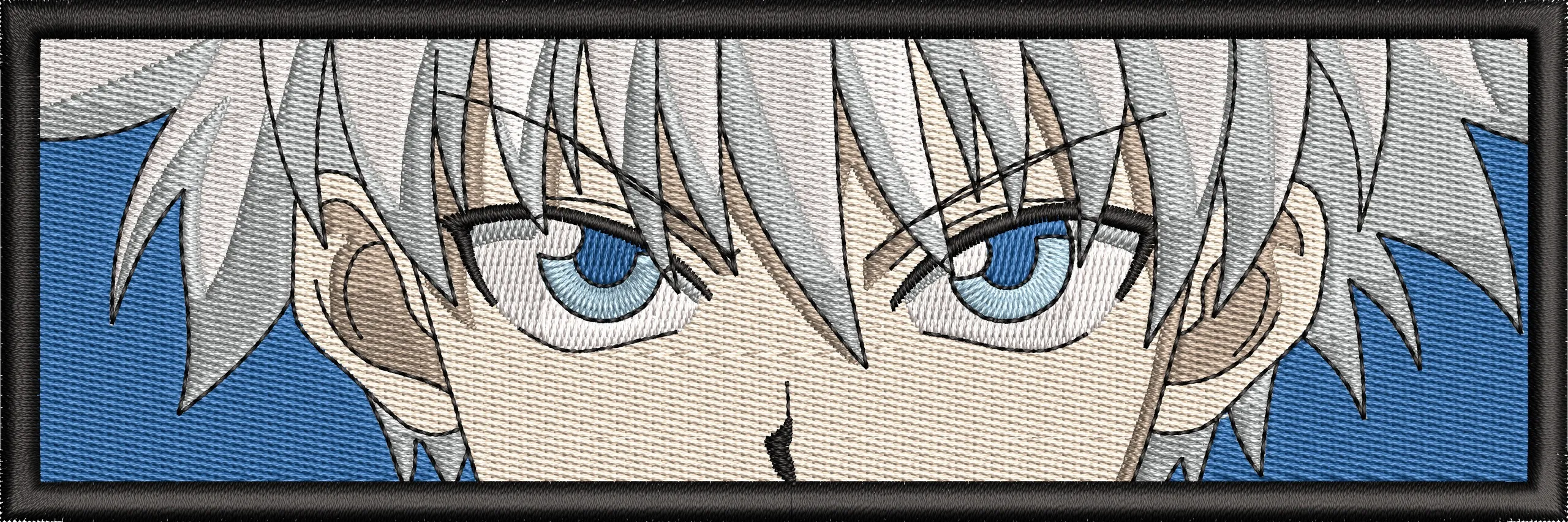  Killua Zoldyck Eyes Close Up Blue Background  embroidery pattern preview