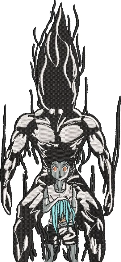  Killua and Alluka with Nanika Aura  embroidery pattern preview