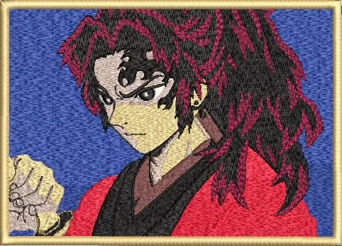  Kokushibo from Demon Slayer Embroidered Portrait  embroidery pattern preview