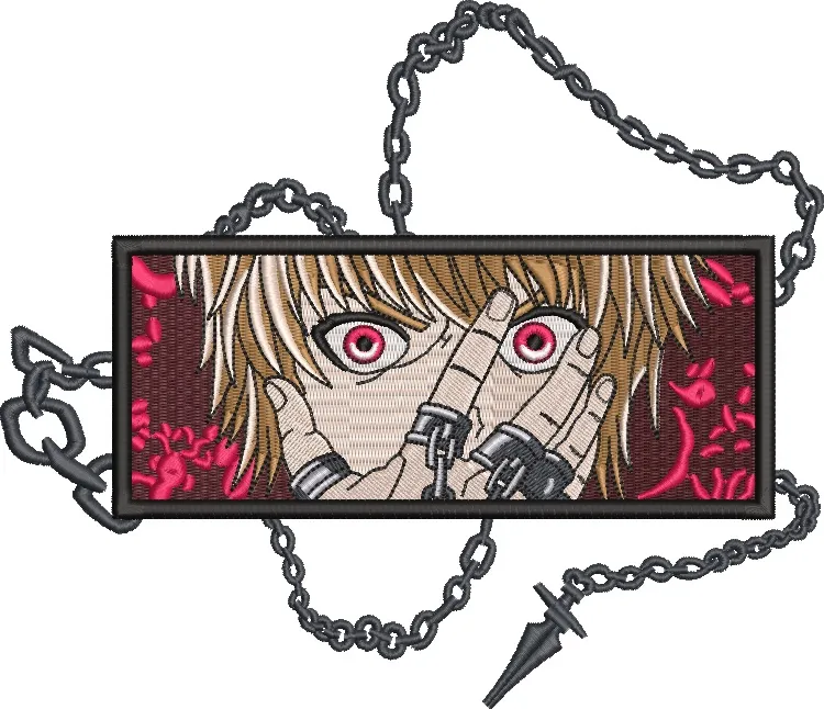  Kurapika with Scarlet Eyes and Chain  embroidery pattern preview