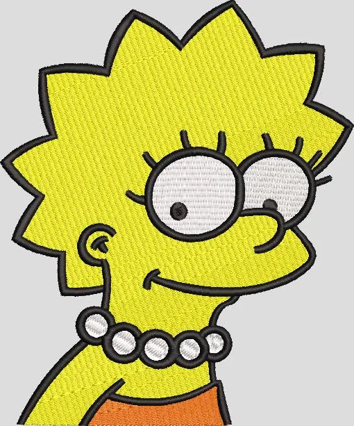  Lisa Simpson Embroidery Patch Style  embroidery pattern preview