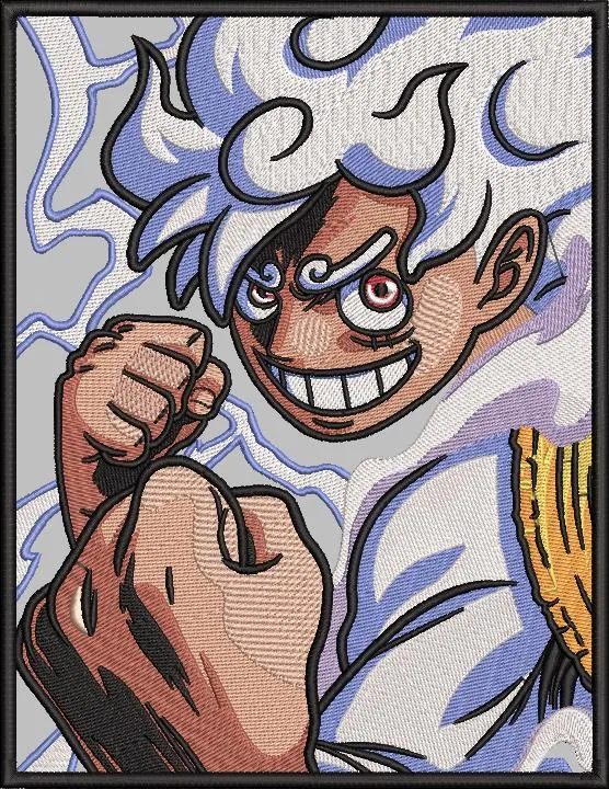  Luffy Gear Fifth Embroidered Art  embroidery pattern preview