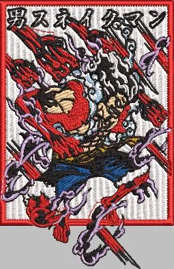  Luffy Gear Fourth Form Embroidered Patch  embroidery pattern preview