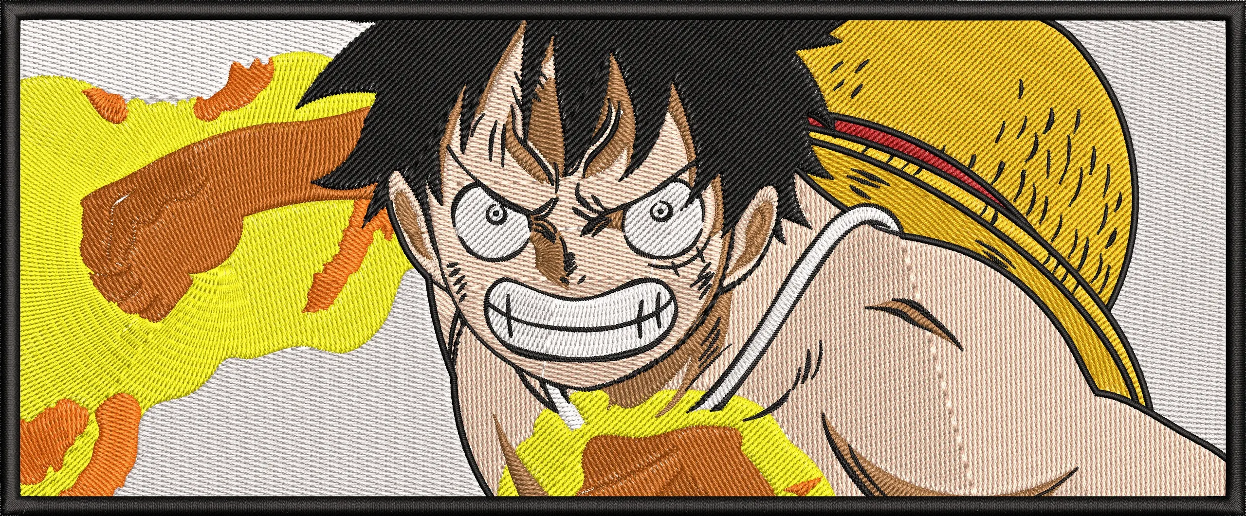  Luffy Gear Second Embroidered Patch  embroidery pattern preview