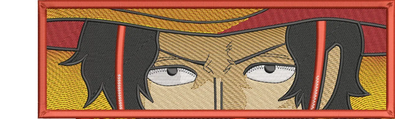  Luffy Intense Gaze in Straw Hat  embroidery pattern preview