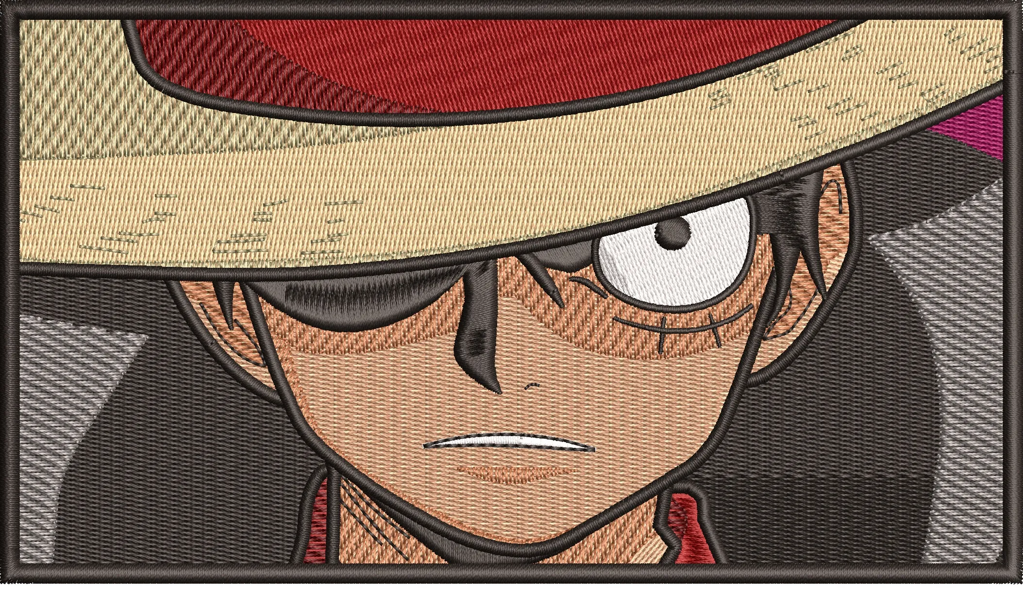  Luffy Straw Hat Close Up Embroidery  embroidery pattern preview