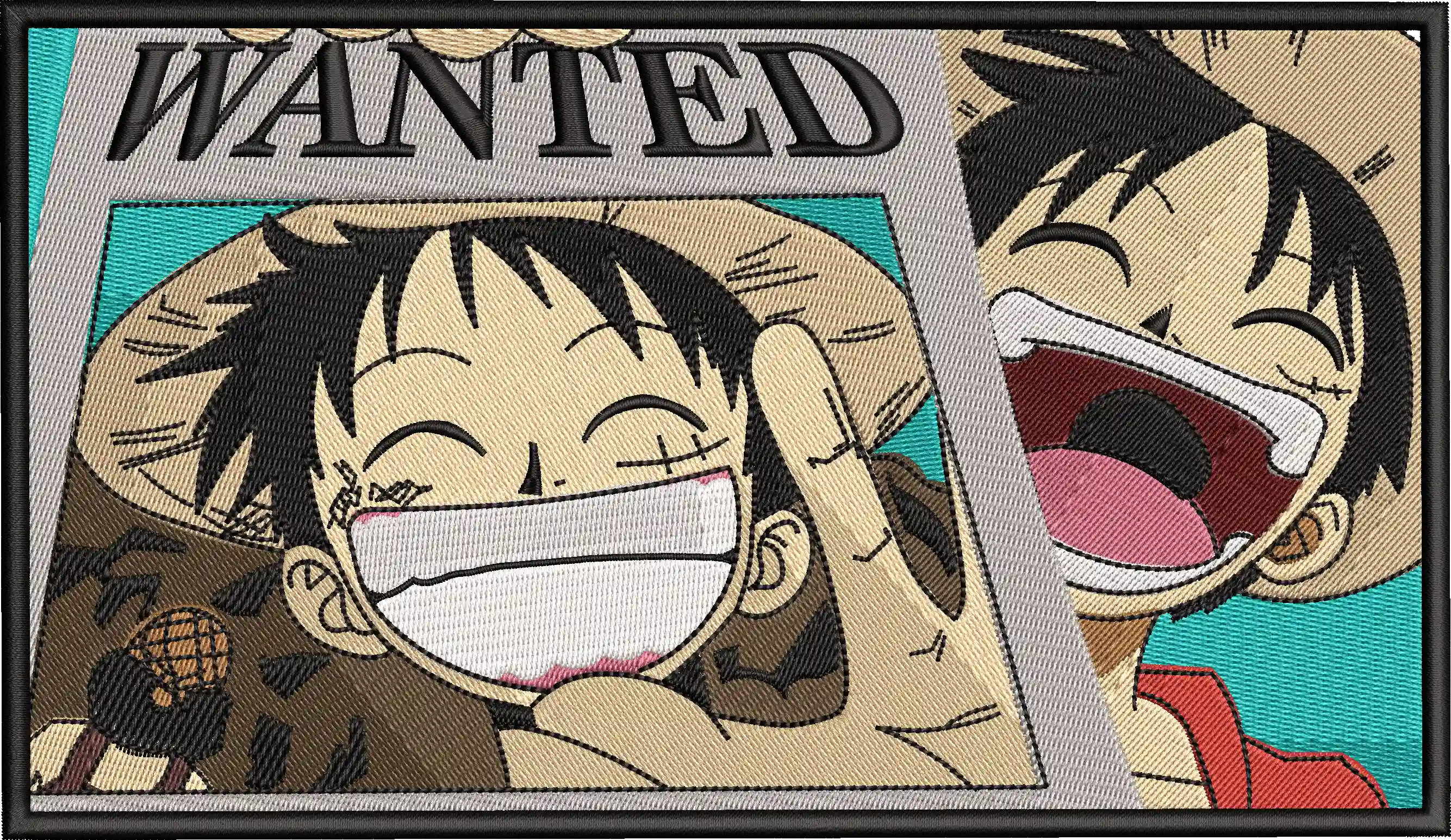  Luffy Wanted Poster Embroidered Patch Style  embroidery pattern preview