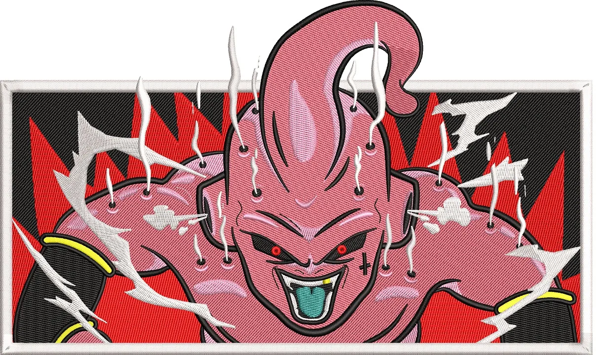  Majin Buu Angry Power Surge  embroidery pattern preview