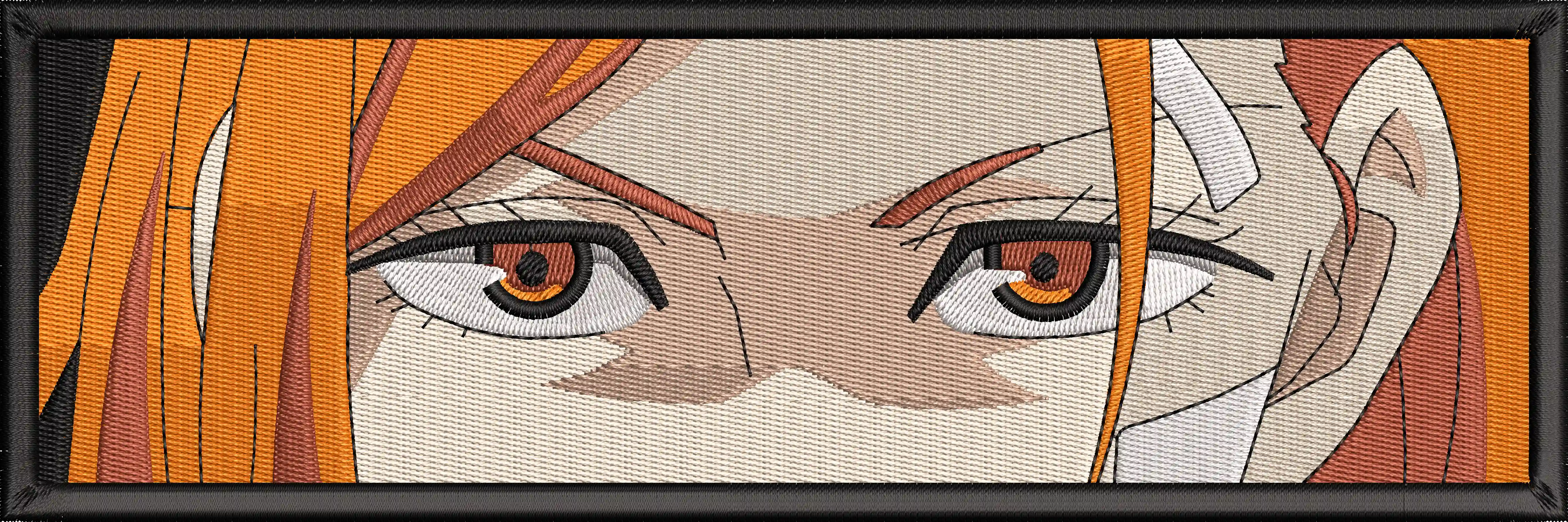  Manga Girl Intense Eyes Patch  embroidery pattern preview