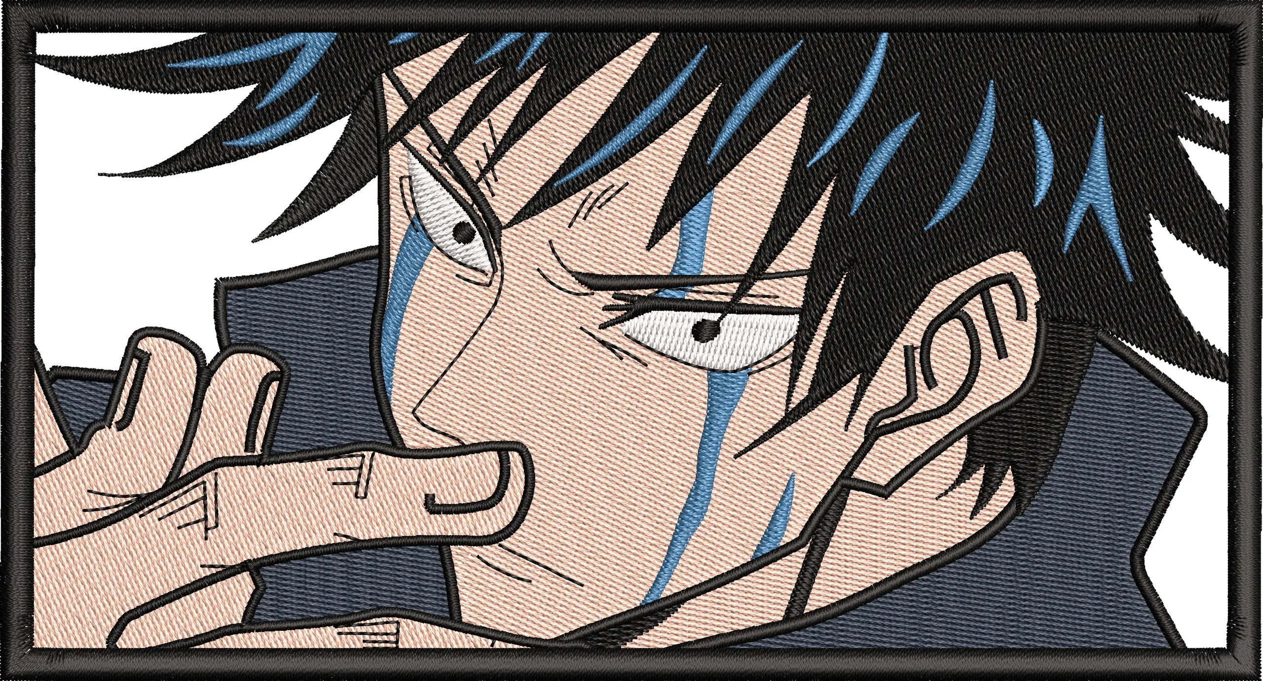  Megumi Fushiguro Hand Sign Close Up  embroidery pattern preview