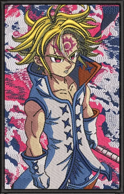  Meliodas Demon Mark Patch Style  embroidery pattern preview