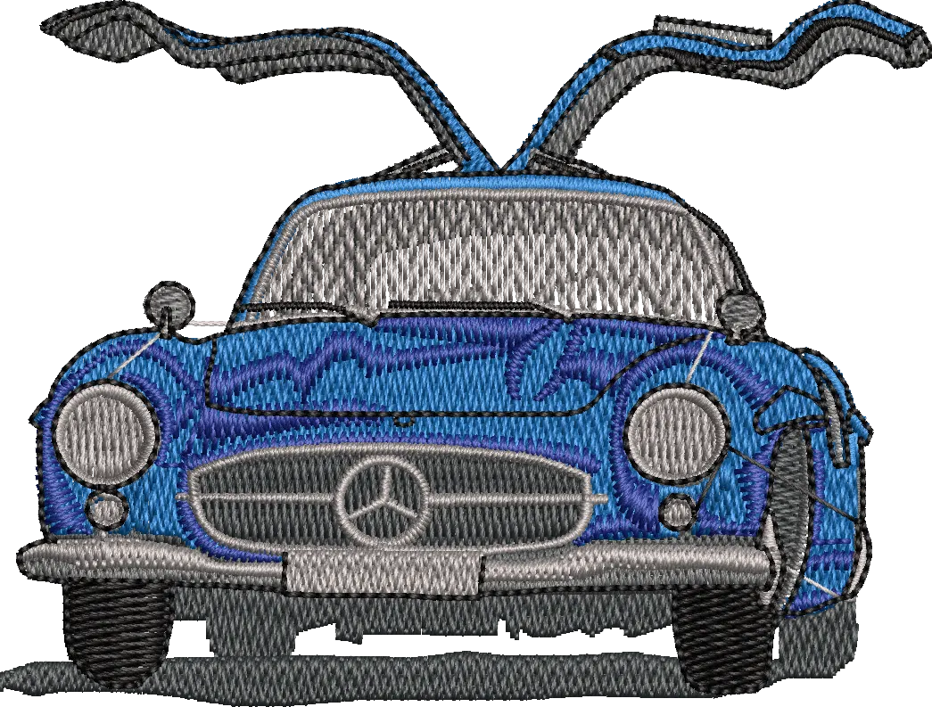  Mercedes Benz 300SL Gullwing Embroidery  embroidery pattern preview
