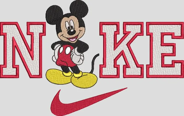  Mickey Mouse Nike Mashup  embroidery pattern preview