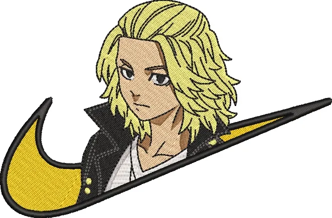  Mikey from Tokyo Revengers in Nike Style Logo  embroidery pattern preview