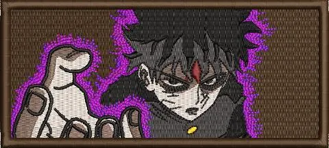  Mob Psycho 100 Mob with Purple Aura  embroidery pattern preview
