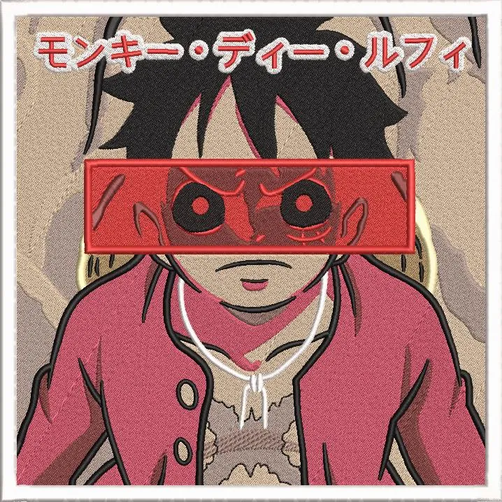  Monkey D Luffy Embroidered Patch Style  embroidery pattern preview